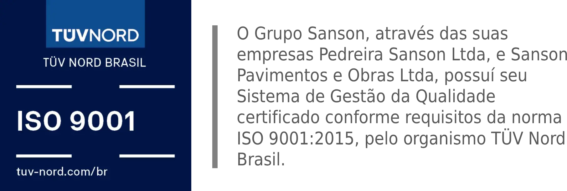 Selo TÜV Nord Brasil